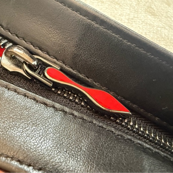 Christian Louboutin Studded Black Suede Clutch/Crossbody Bag - Picture 9 of 11